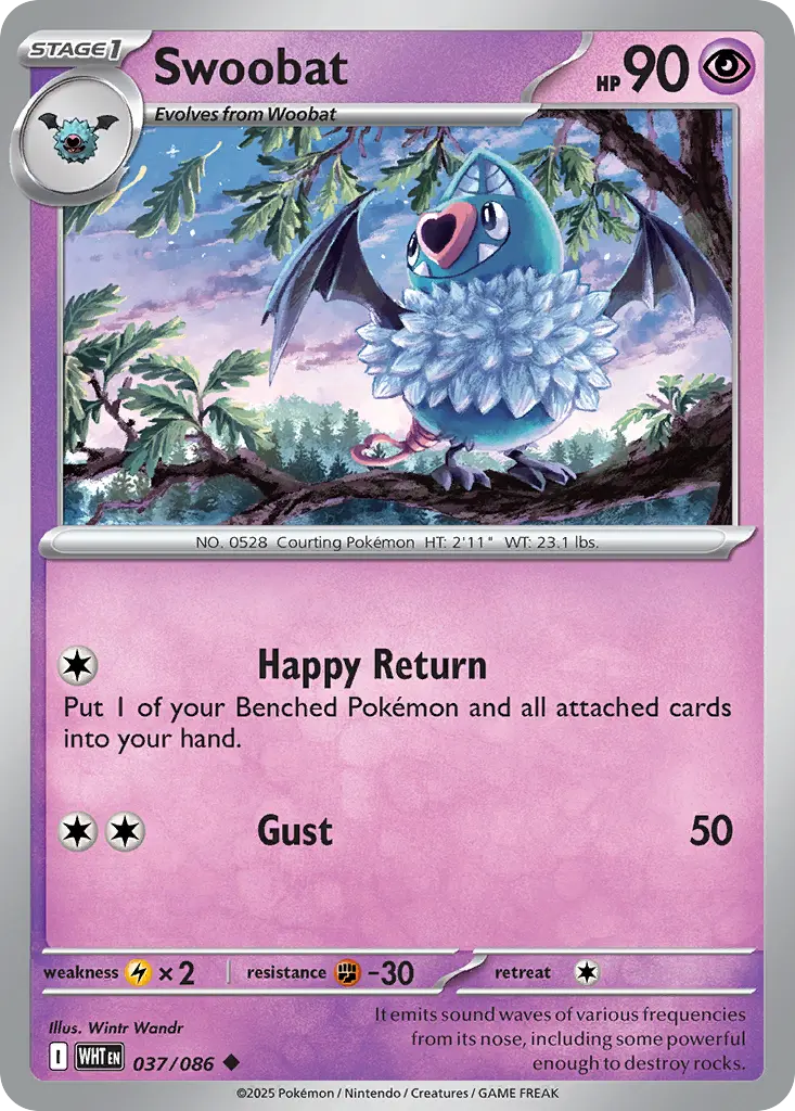 Swoobat (White Flare) - Pokémon in TCG Land México