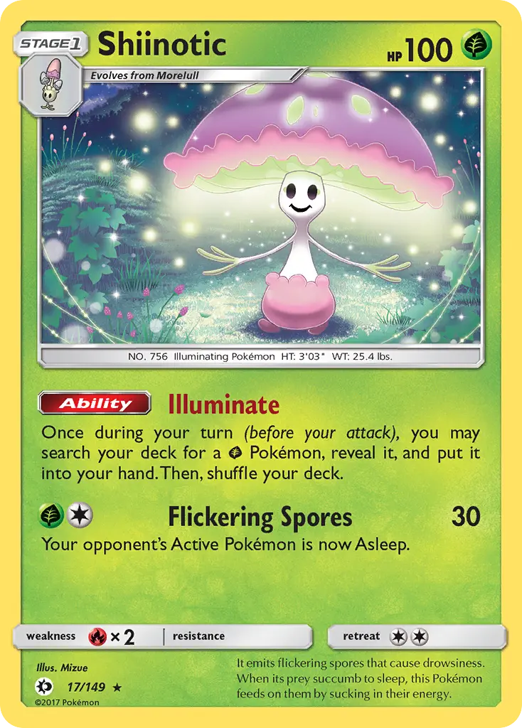 Shiinotic (Sun & Moon) - Pokémon in TCG Land México