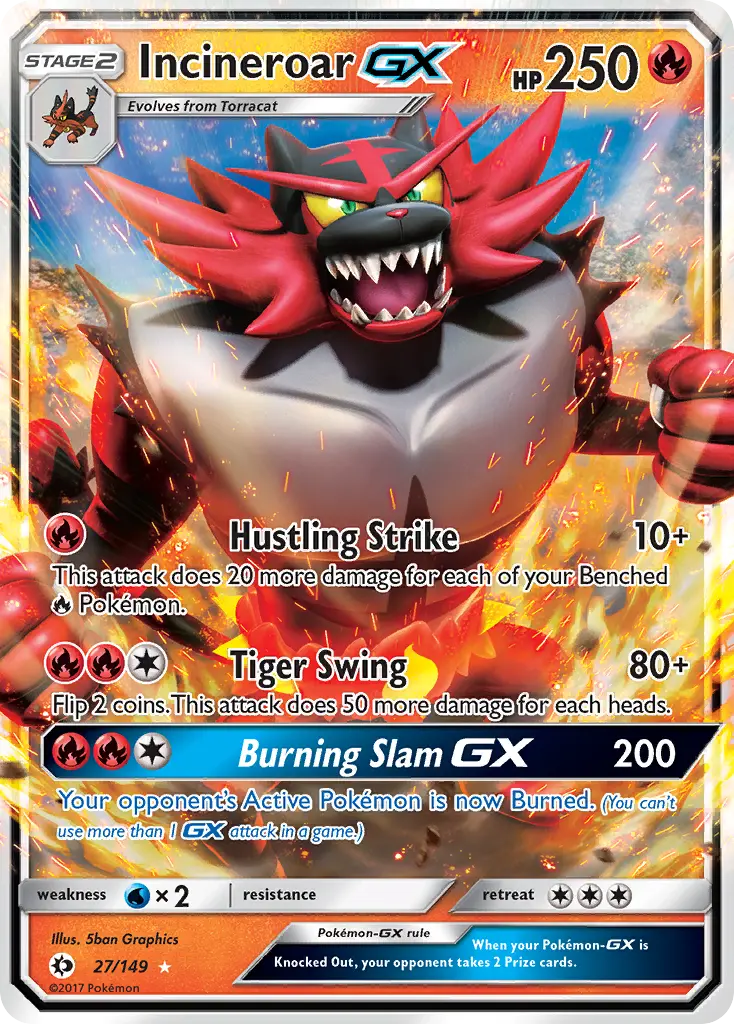 Incineroar-GX (Sun & Moon) - Pokémon in TCG Land México