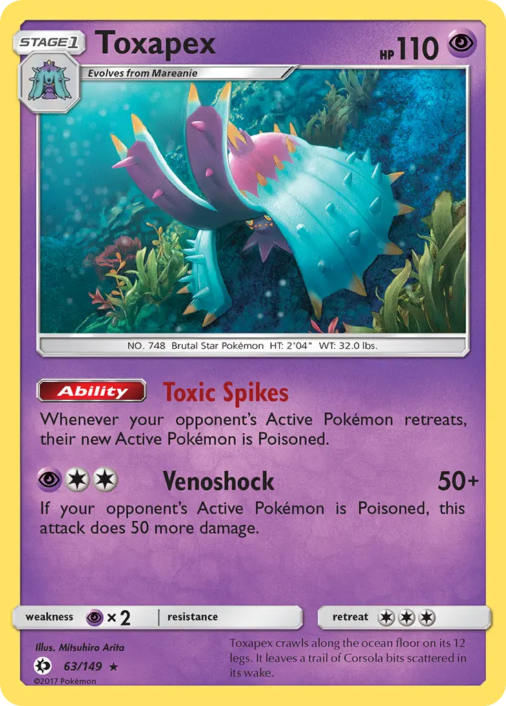 Toxapex (Sun & Moon) - Pokémon in TCG Land México