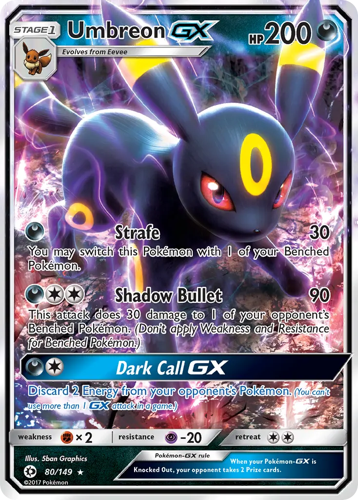Umbreon-GX (Sun & Moon) - Pokémon in TCG Land México