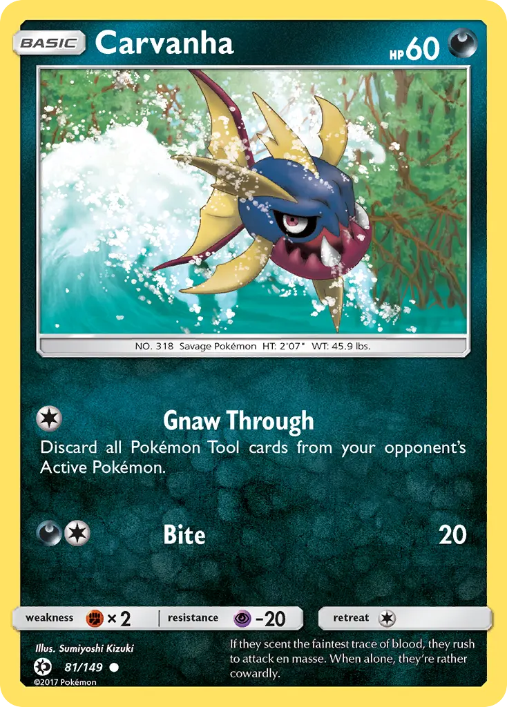 Carvanha (Sun & Moon) - Pokémon in TCG Land México