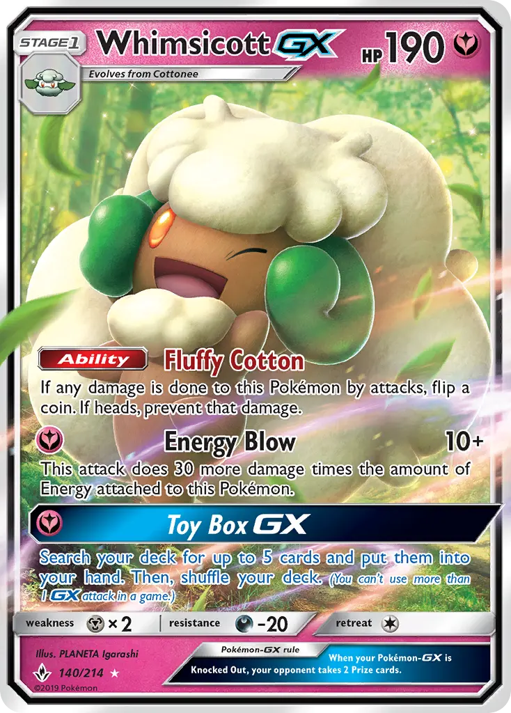 Whimsicott-GX (Unbroken Bonds) - Pokémon in TCG Land