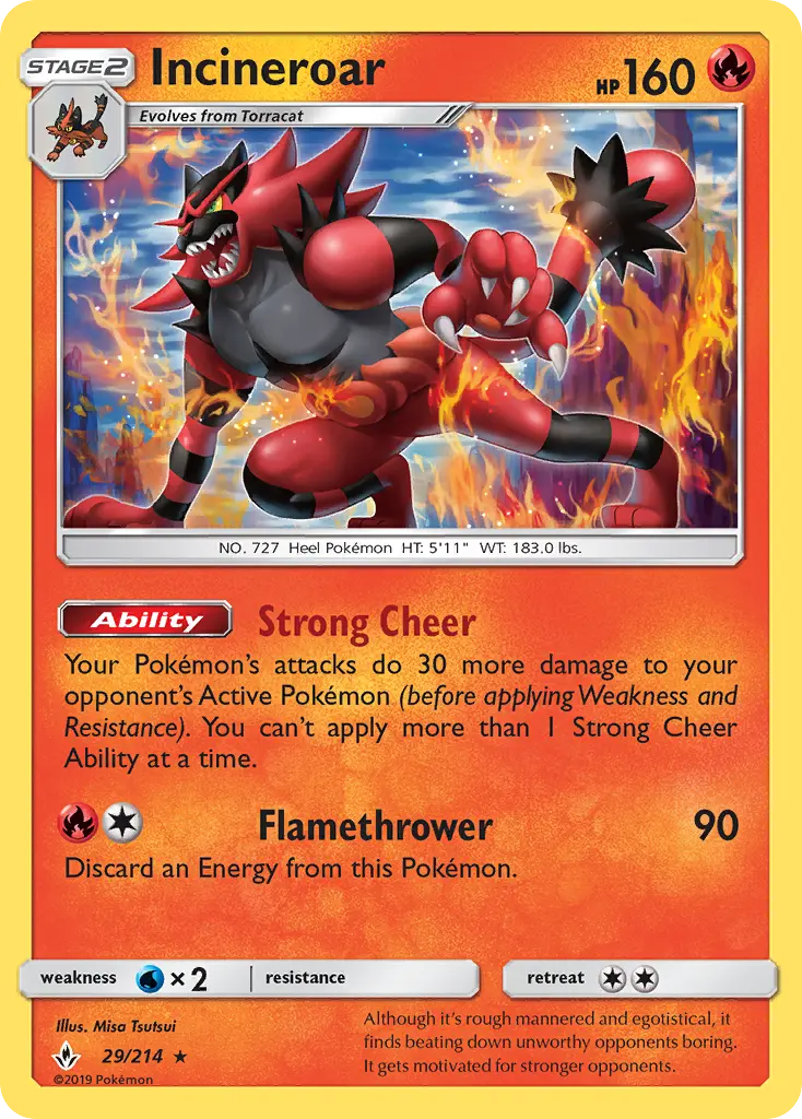 Incineroar (Unbroken Bonds) - Pokémon in TCG Land México