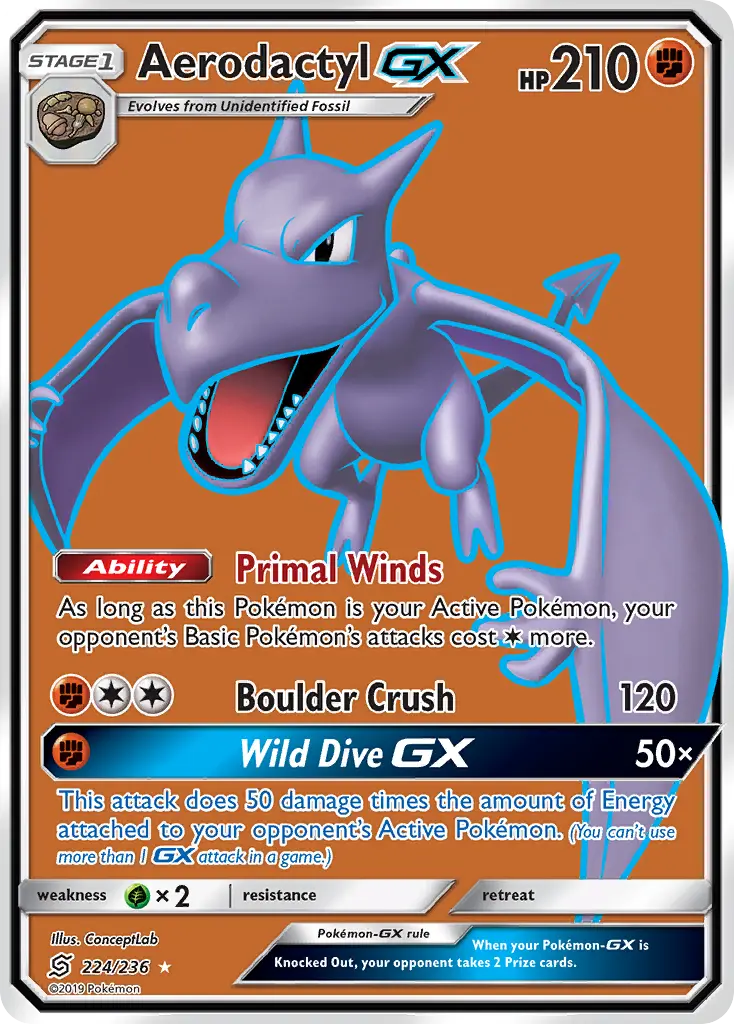 Aerodactyl-GX (Unified Minds) - Pokémon in TCG Land México
