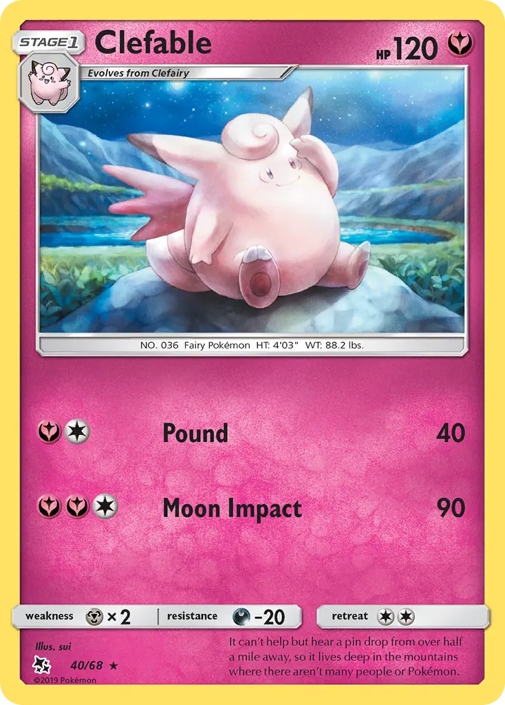 Clefable (Hidden Fates) - Pokémon in TCG Land