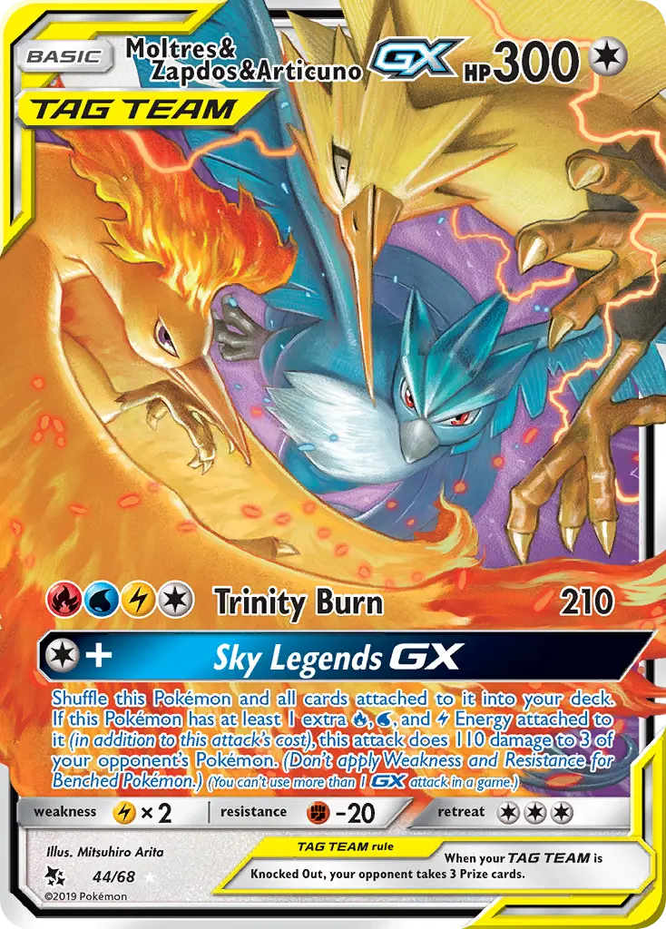 Moltres & Zapdos & Articuno-GX (Hidden Fates) - Pokémon in TCG Land