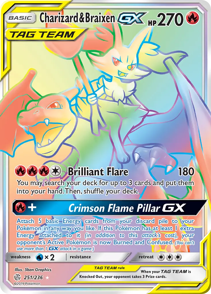 Charizard & Braixen-GX (Cosmic Eclipse) - Pokémon in TCG Land México