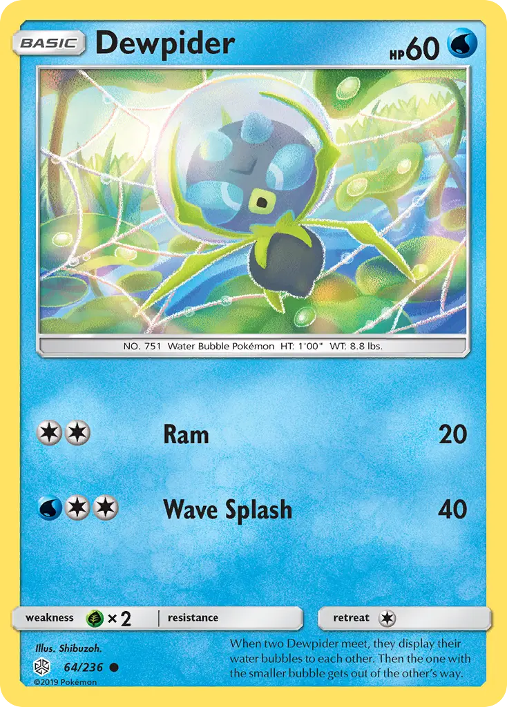 Dewpider (Cosmic Eclipse) - Pokémon in TCG Land México