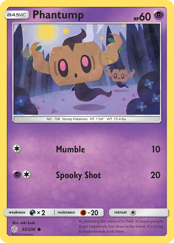 Phantump (Cosmic Eclipse) - Pokémon in TCG Land México