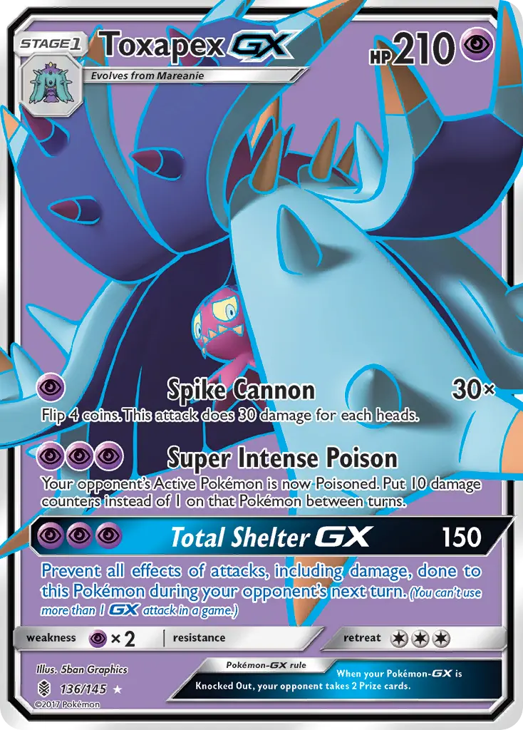 Toxapex-GX (Guardians Rising) - Pokémon in TCG Land México