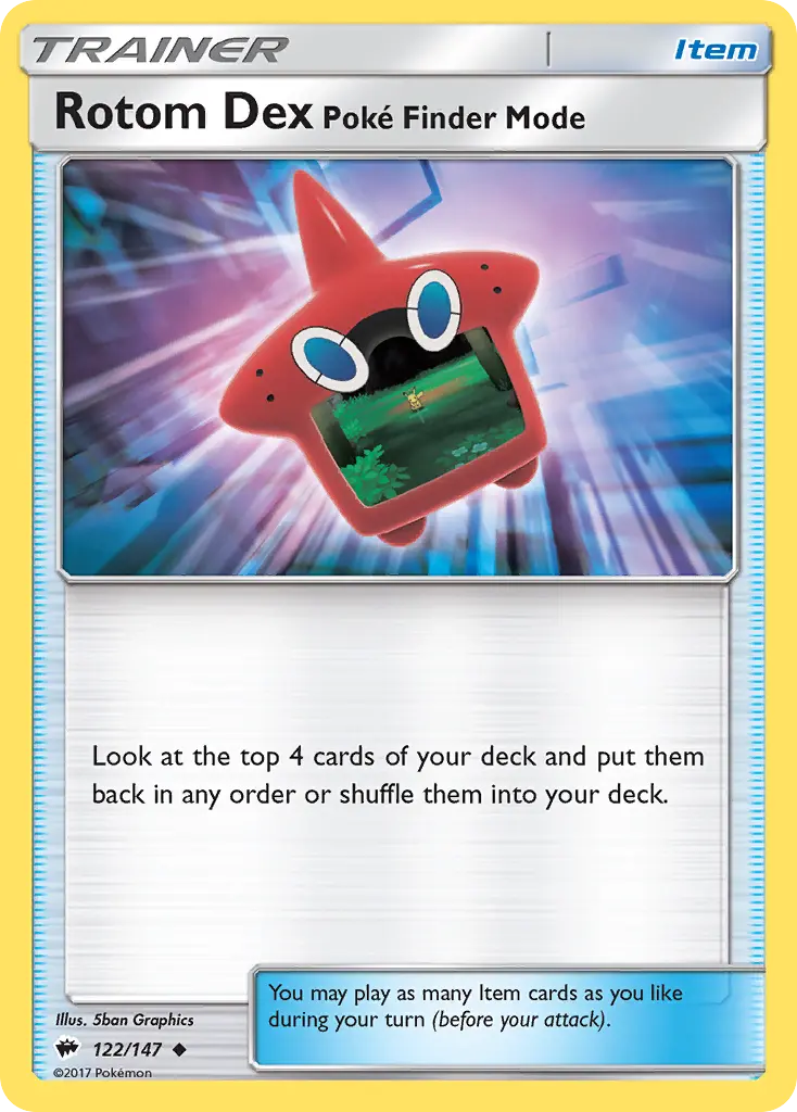 Rotom Dex Poké Finder Mode (Burning Shadows) - Pokémon in TCG Land