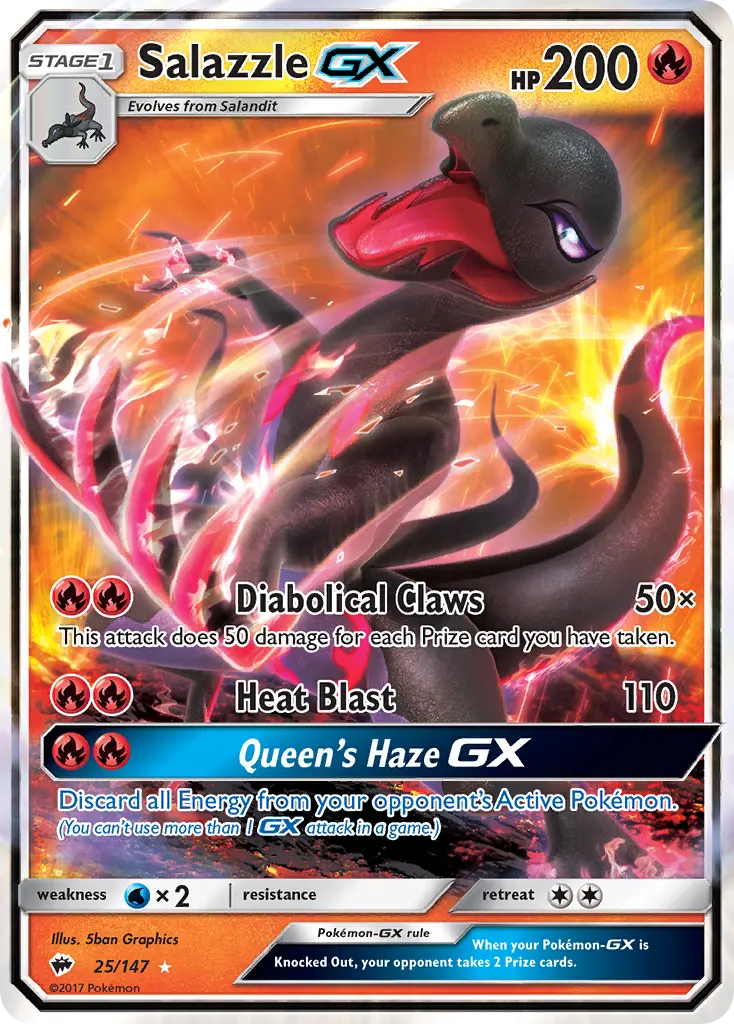Salazzle-GX (Burning Shadows) - Pokémon in TCG Land