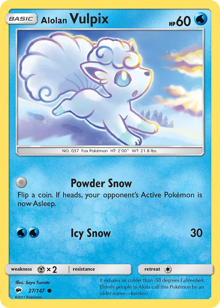 Alolan Vulpix (Burning Shadows) - Pokémon in TCG Land México