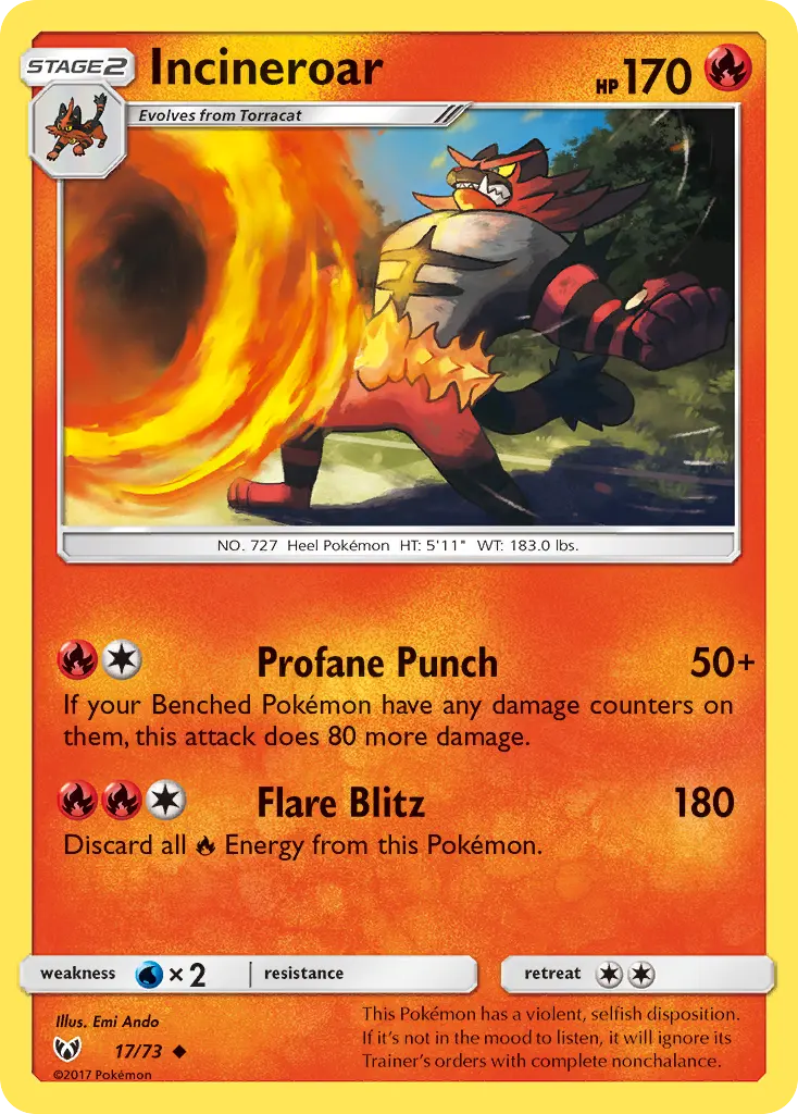 Incineroar (Shining Legends) - Pokémon in TCG Land México