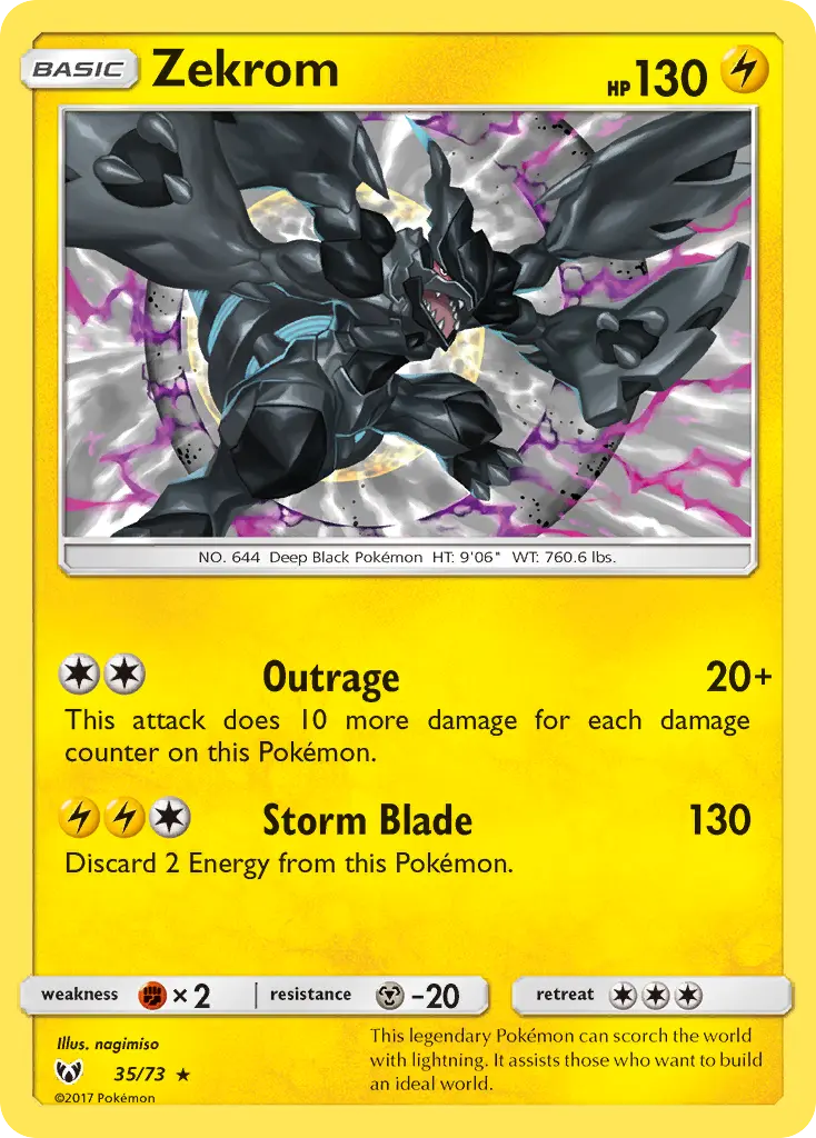 Zekrom (Shining Legends) - Pokémon in TCG Land México