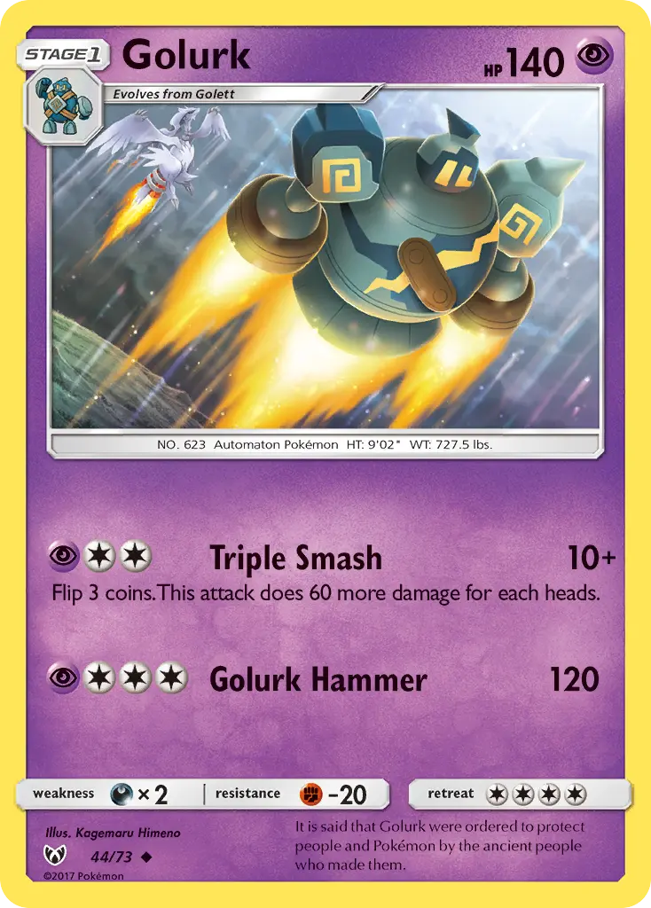 Golurk (Shining Legends) - Pokémon in TCG Land México