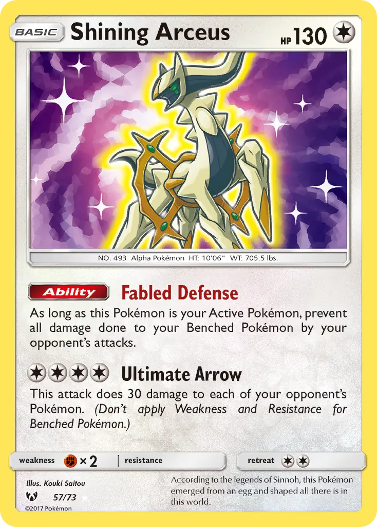Shining Arceus (Shining Legends) - Pokémon in TCG Land México