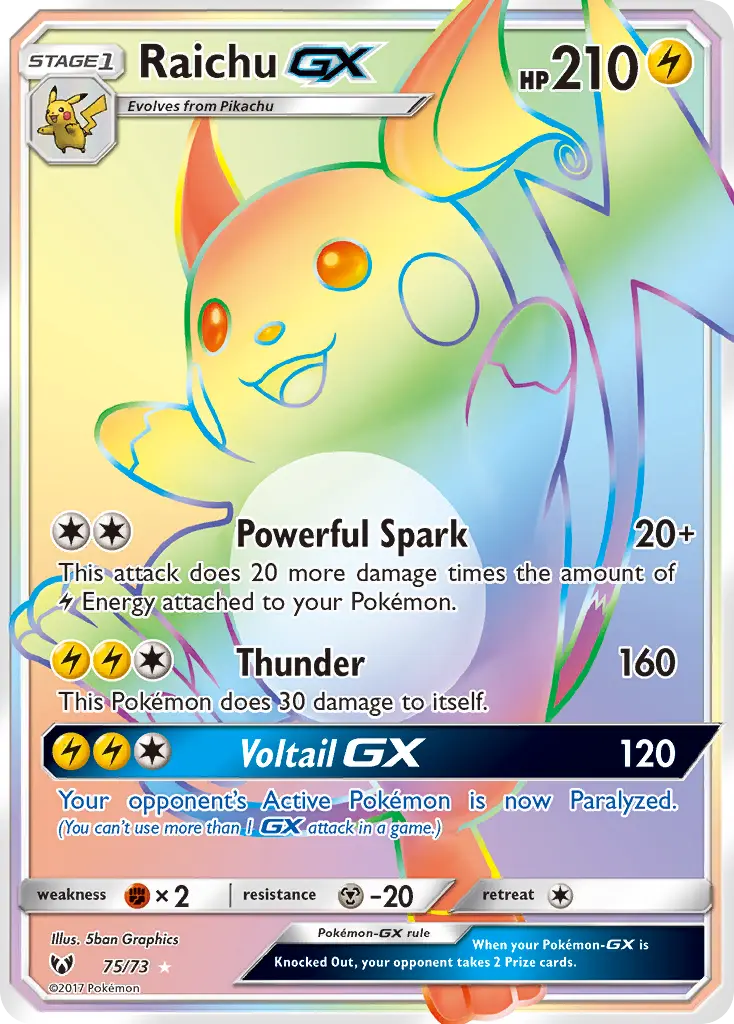Raichu-GX (Shining Legends) - Pokémon in TCG Land