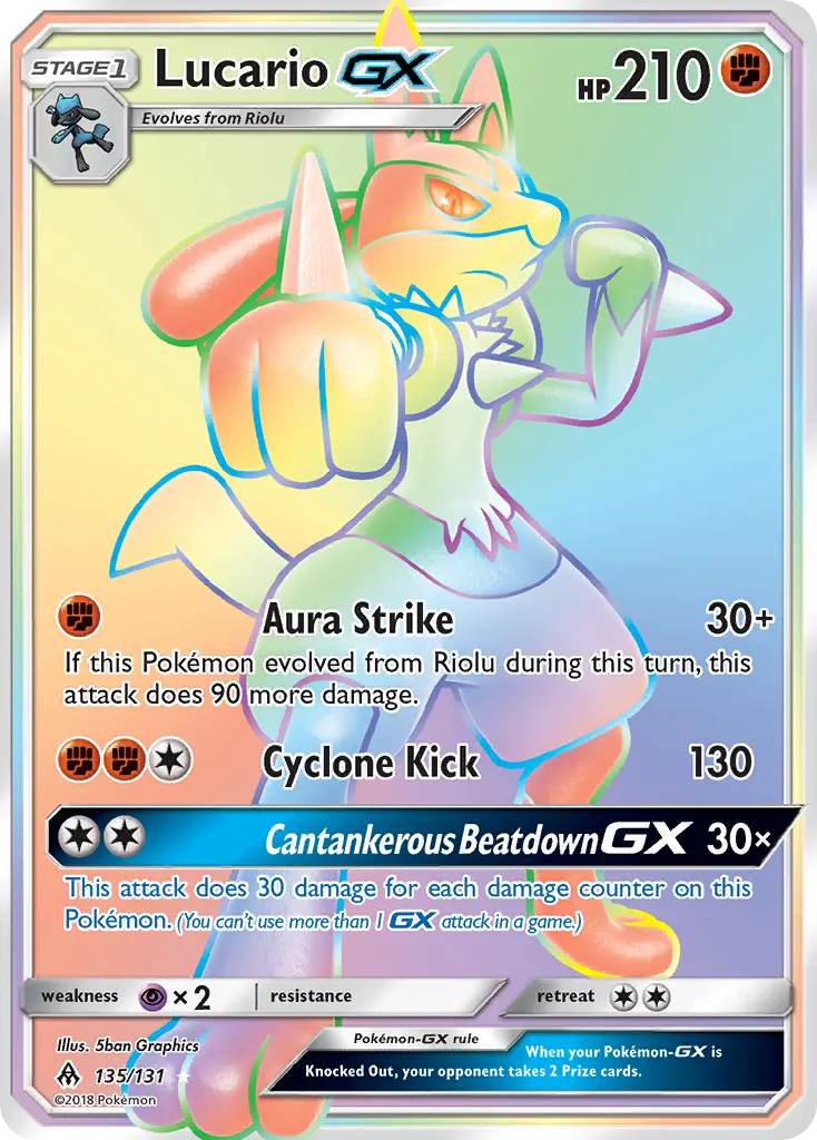 Lucario-GX (Forbidden Light) - Pokémon in TCG Land México