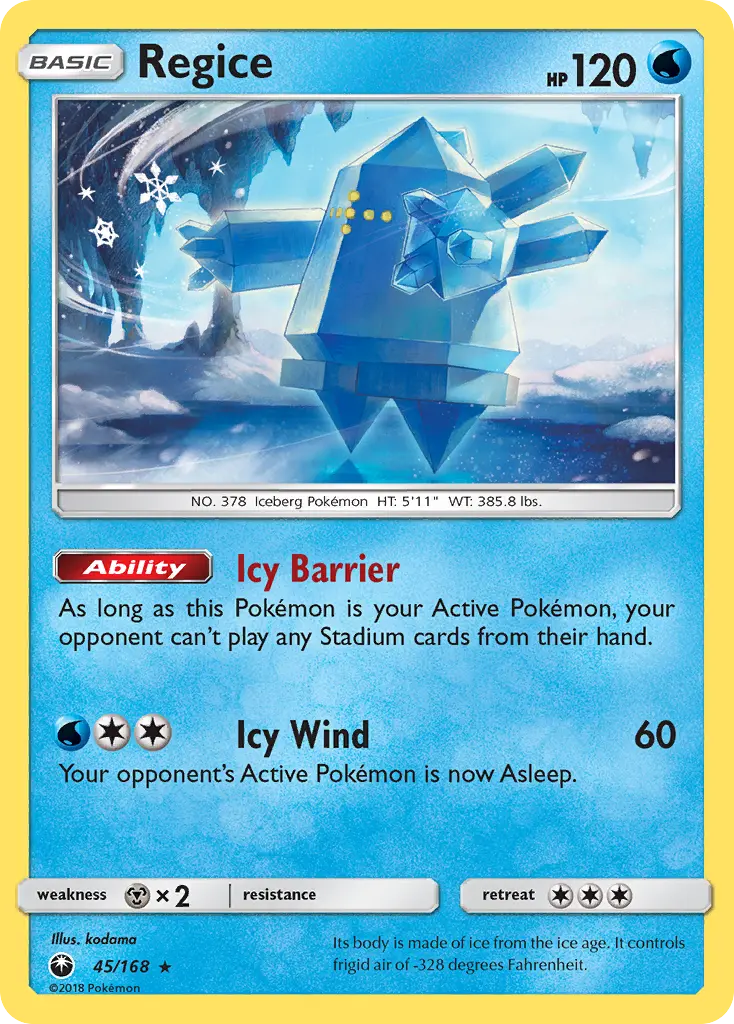 Regice (Celestial Storm) - Pokémon in TCG Land México