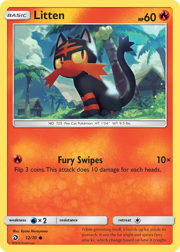 Litten (Dragon Majesty) - Pokémon in TCG Land