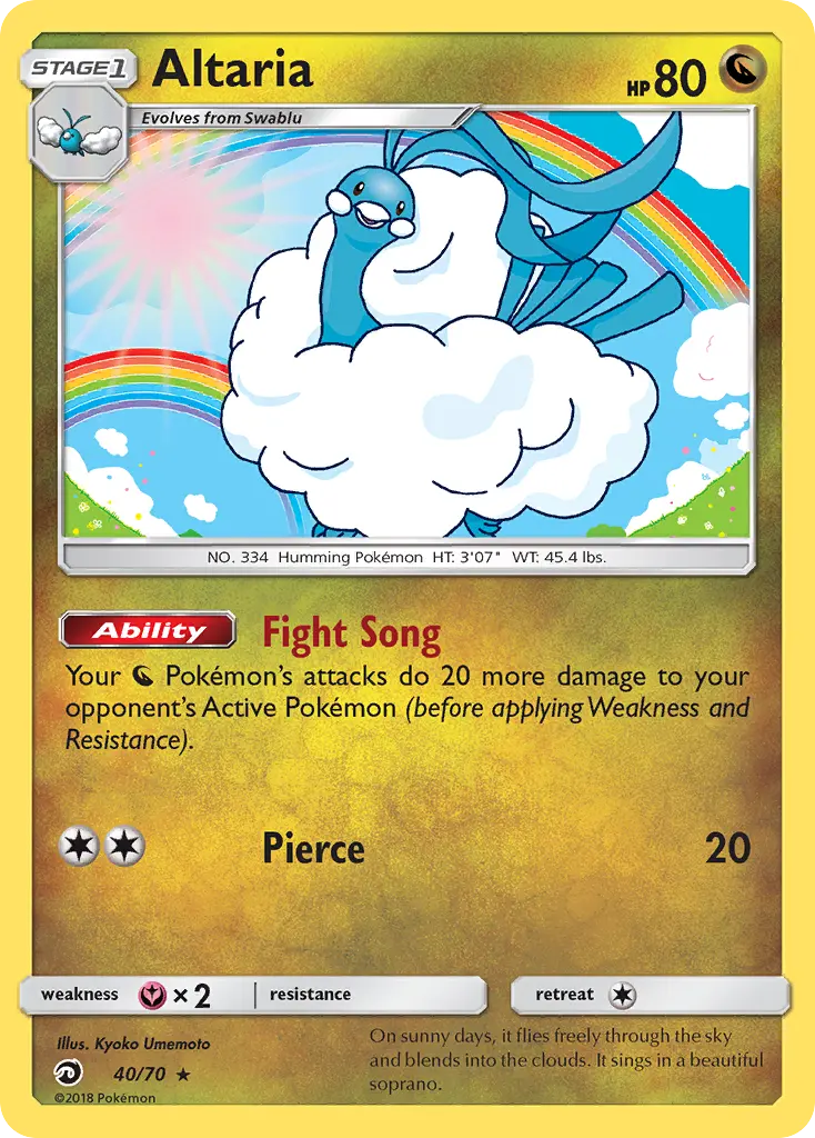 Altaria (Dragon Majesty) - Pokémon in TCG Land