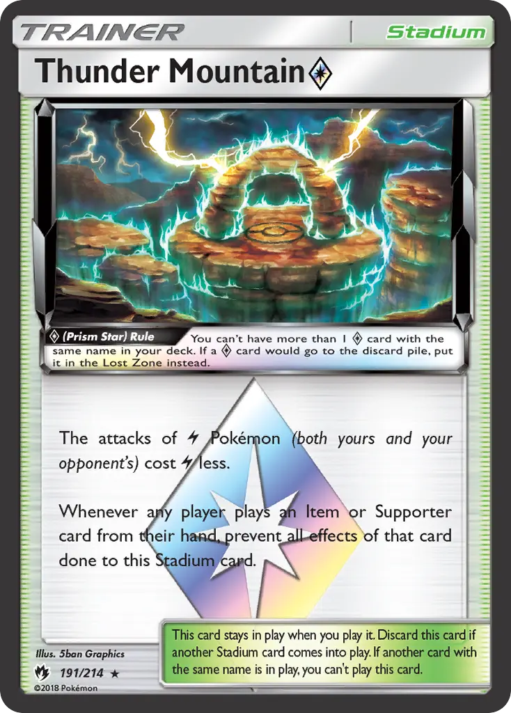 Thunder Mountain ◇ (Lost Thunder) - Pokémon in TCG Land México