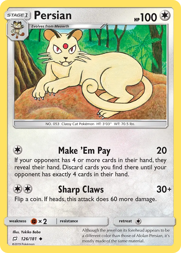 Persian (Team Up) - Pokémon in TCG Land