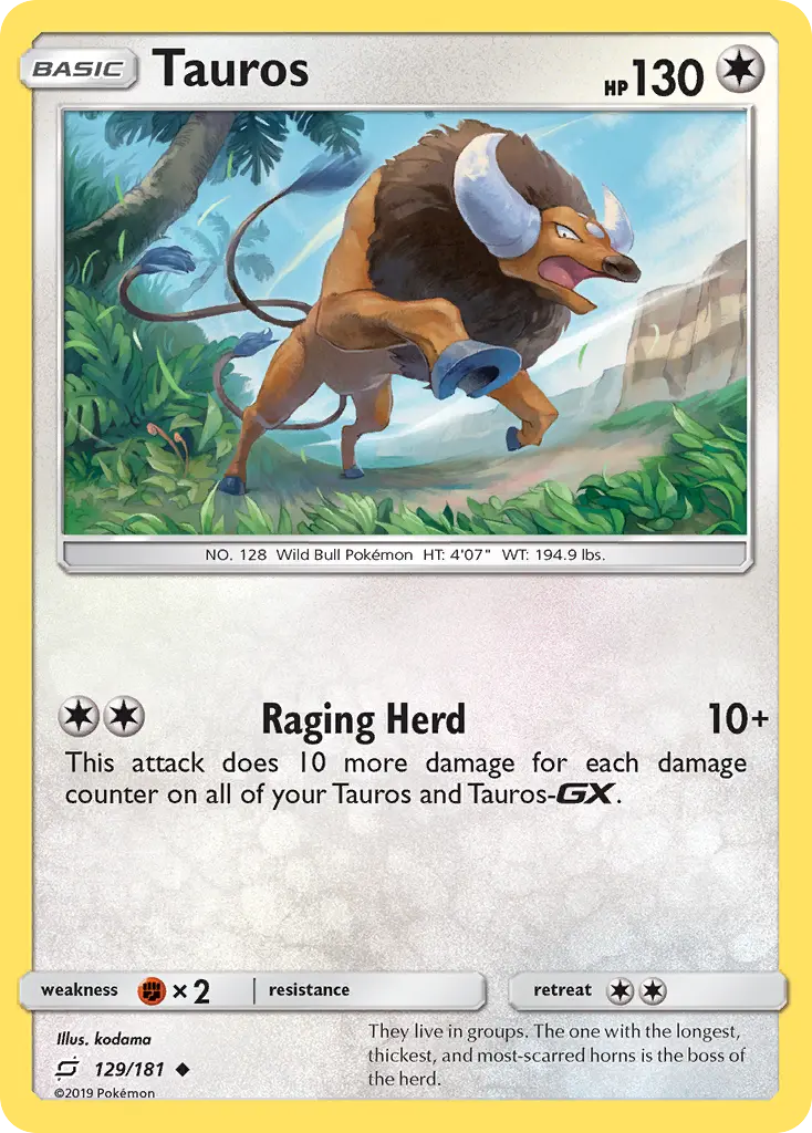 Tauros (Team Up) - Pokémon in TCG Land México