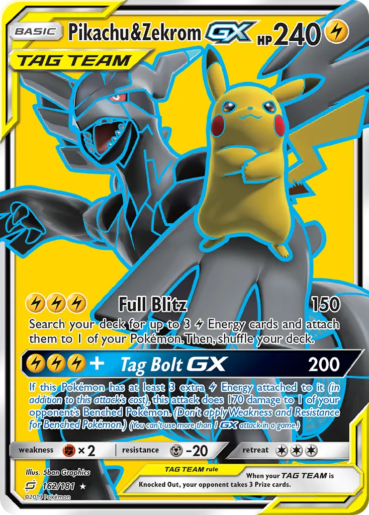 Pikachu & Zekrom-GX (Team Up) - Pokémon in TCG Land México