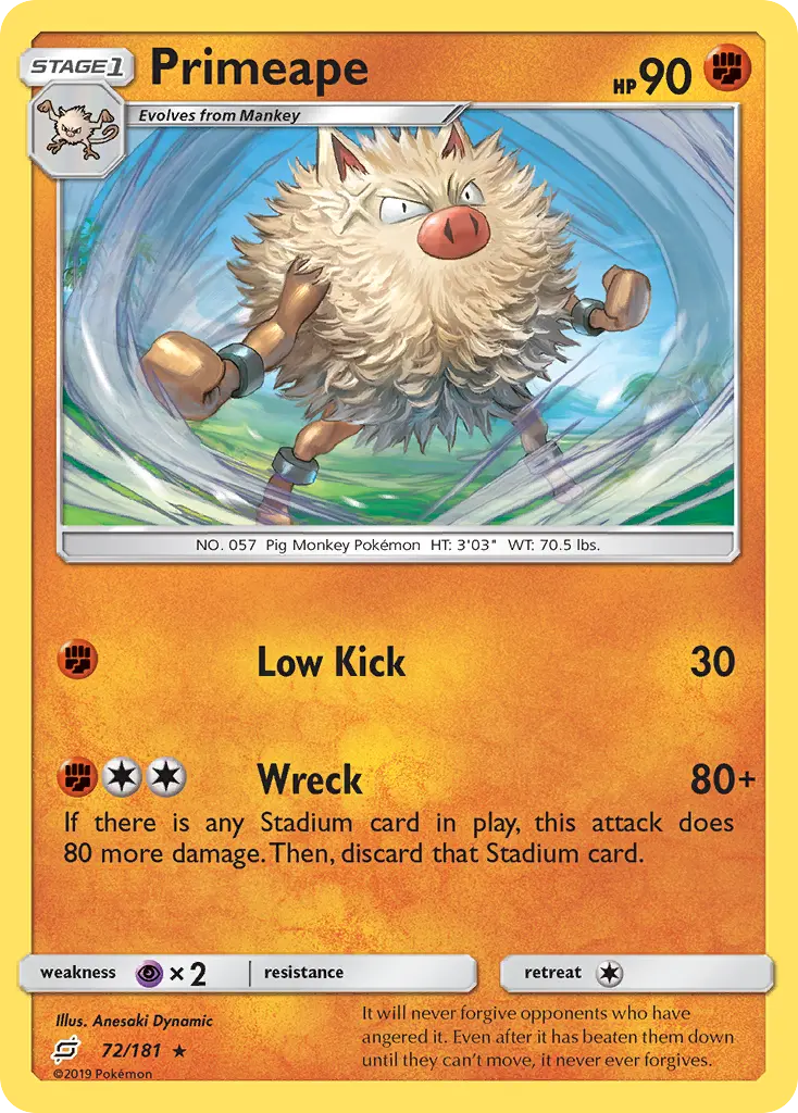 Primeape (Team Up) - Pokémon in TCG Land