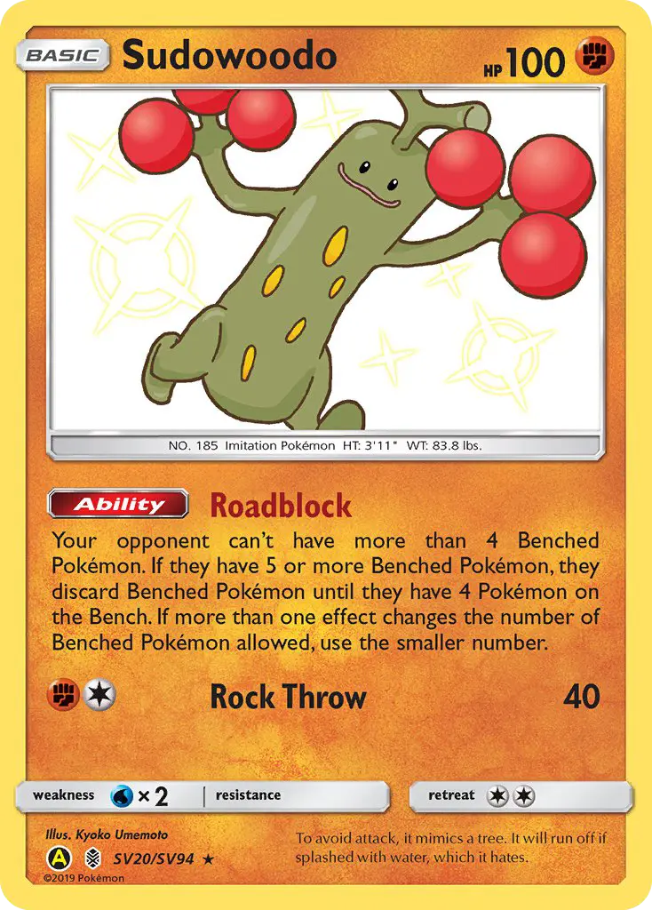 Sudowoodo (Hidden Fates Shiny Vault) - Pokémon in TCG Land México