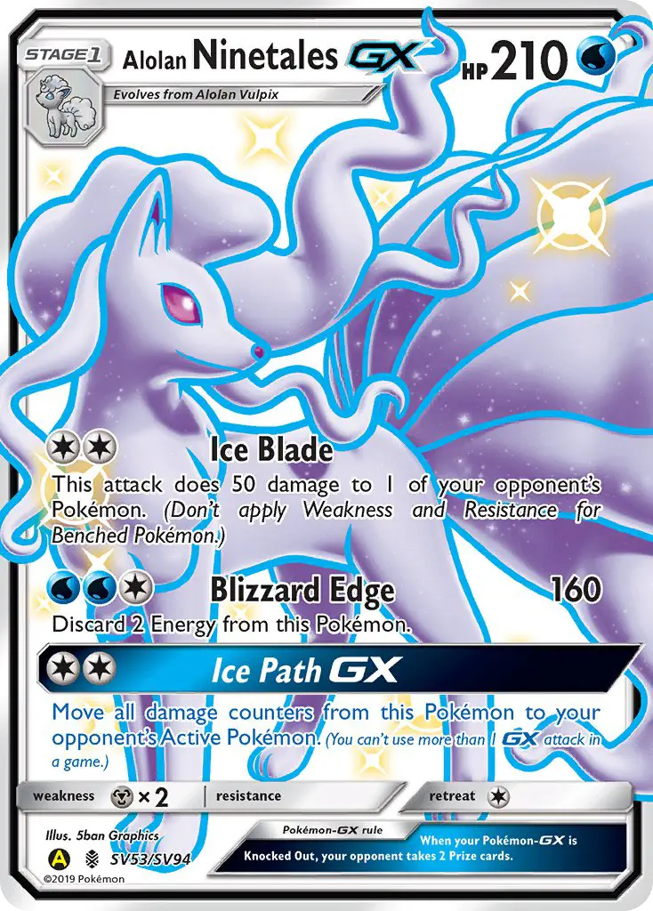Alolan Ninetales-GX (Hidden Fates Shiny Vault) - Pokémon in TCG Land México