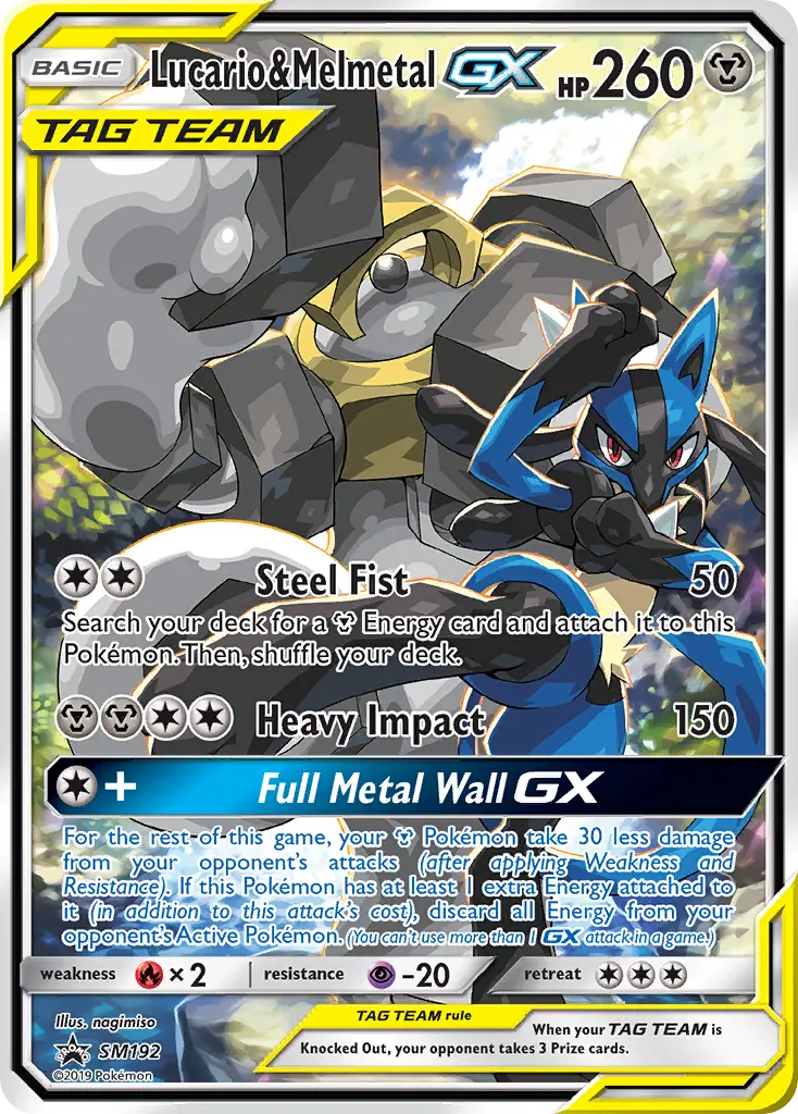 Lucario & Melmetal-GX (SM Black Star Promos) - Pokémon in TCG Land México