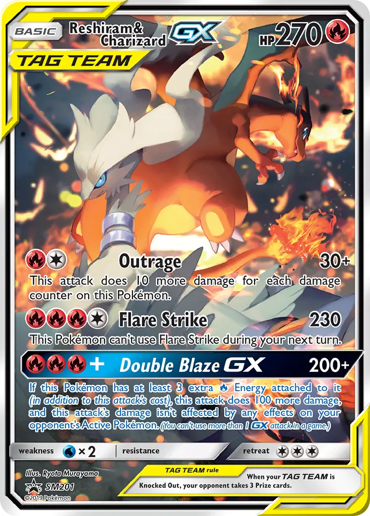 Reshiram & Charizard-GX (SM Black Star Promos) - Pokémon in TCG Land México