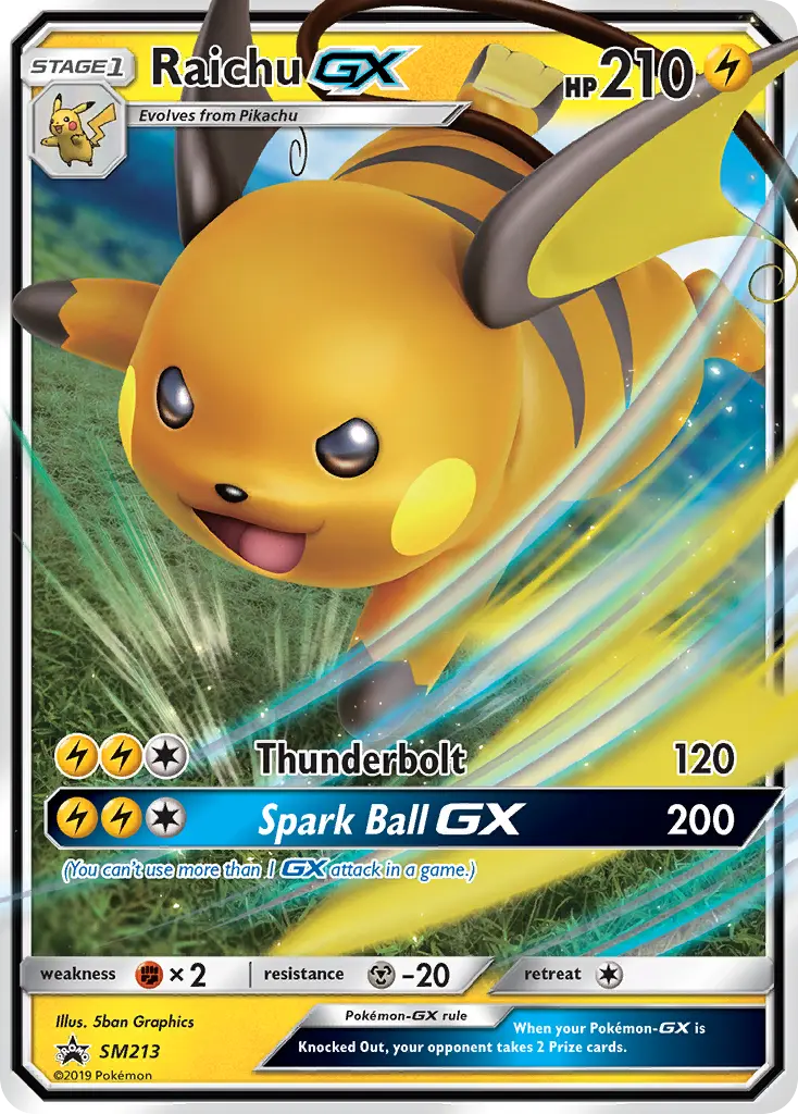 Raichu-GX (SM Black Star Promos) - Pokémon in TCG Land México