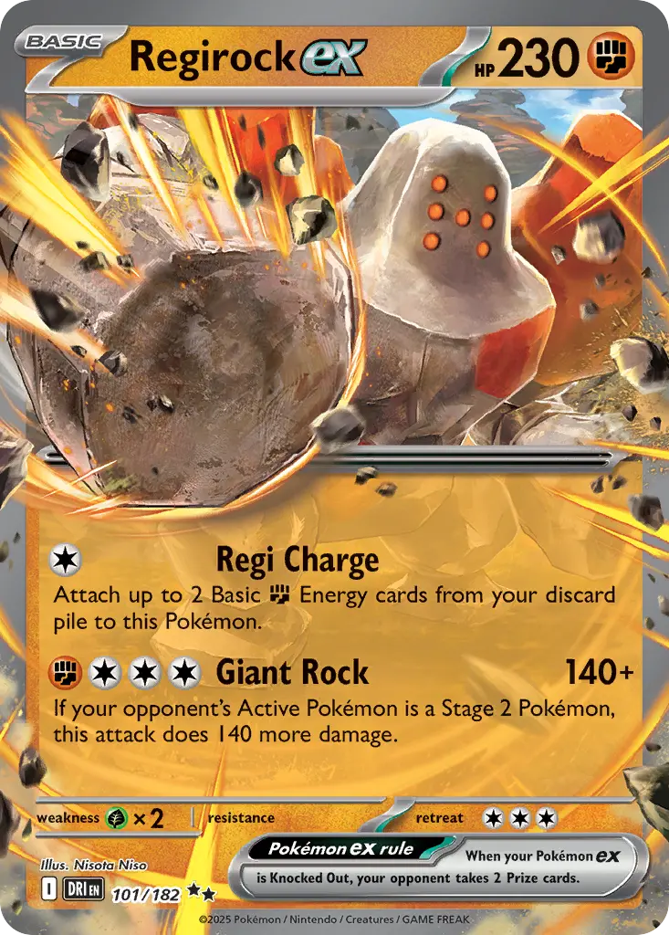 Regirock ex (Destined Rivals) - Pokémon in TCG Land
