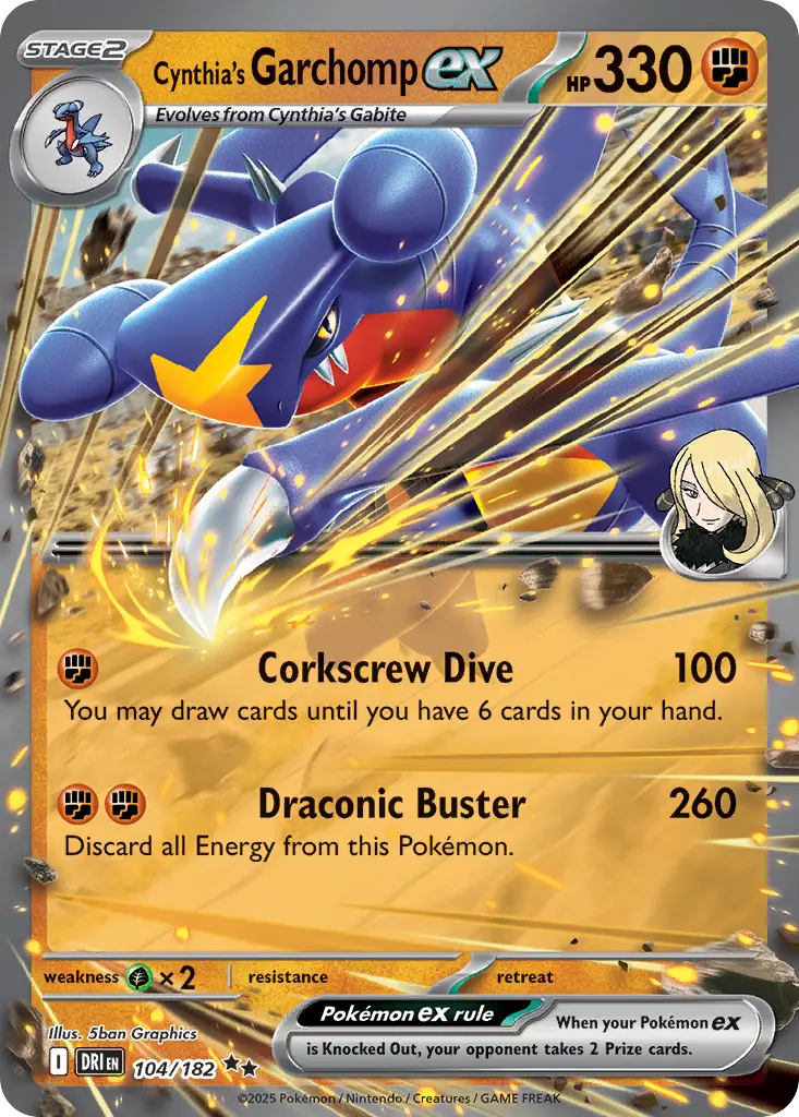 Cynthia's Garchomp ex (Destined Rivals) - Pokémon in TCG Land