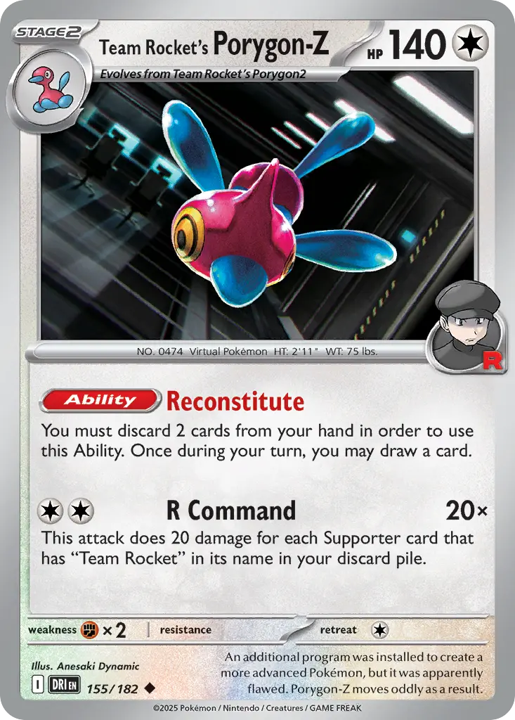 Team Rocket's Porygon-Z (Destined Rivals) - Pokémon in TCG Land
