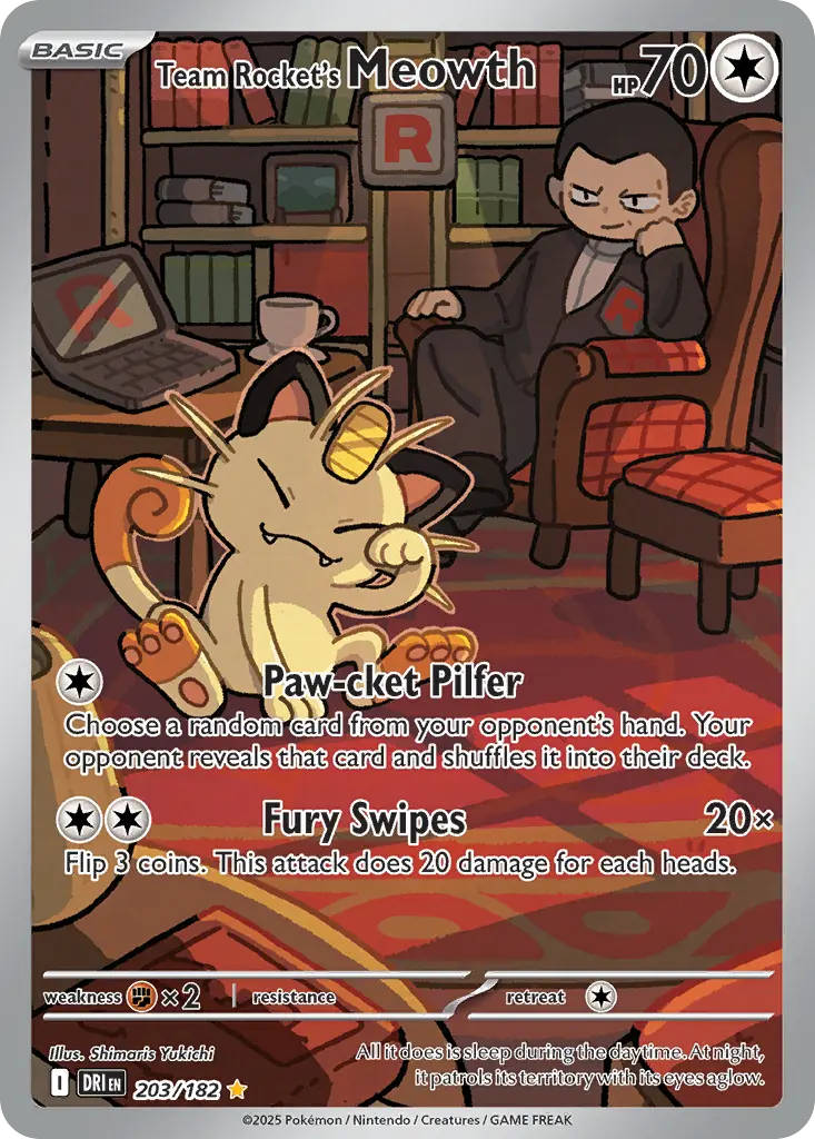 Team Rocket's Meowth (Destined Rivals) - Pokémon in TCG Land