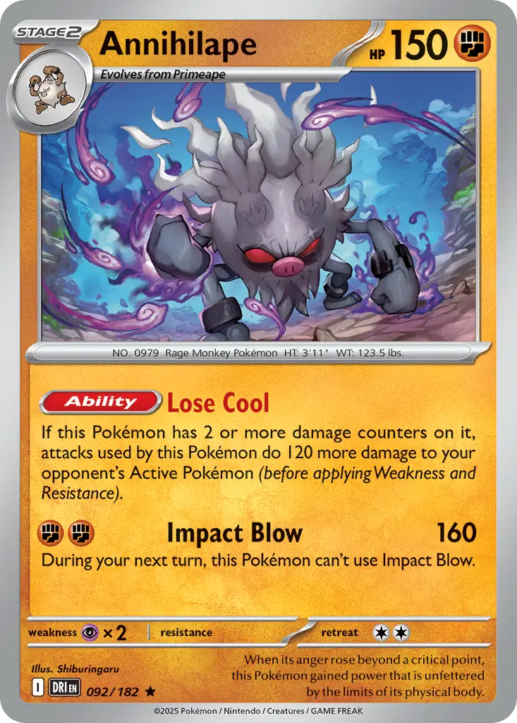 Annihilape (Destined Rivals) - Pokémon in TCG Land