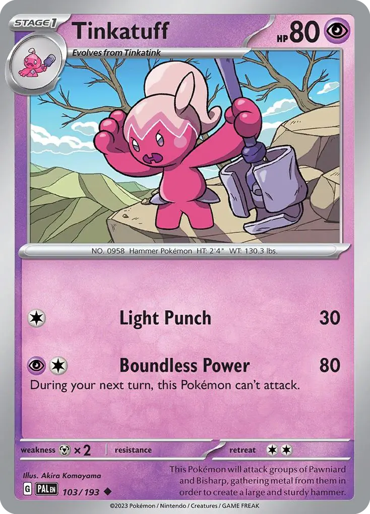 Tinkatuff (Paldea Evolved) - Pokémon in TCG Land