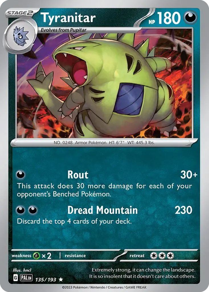 Tyranitar (Paldea Evolved) - Pokémon in TCG Land México