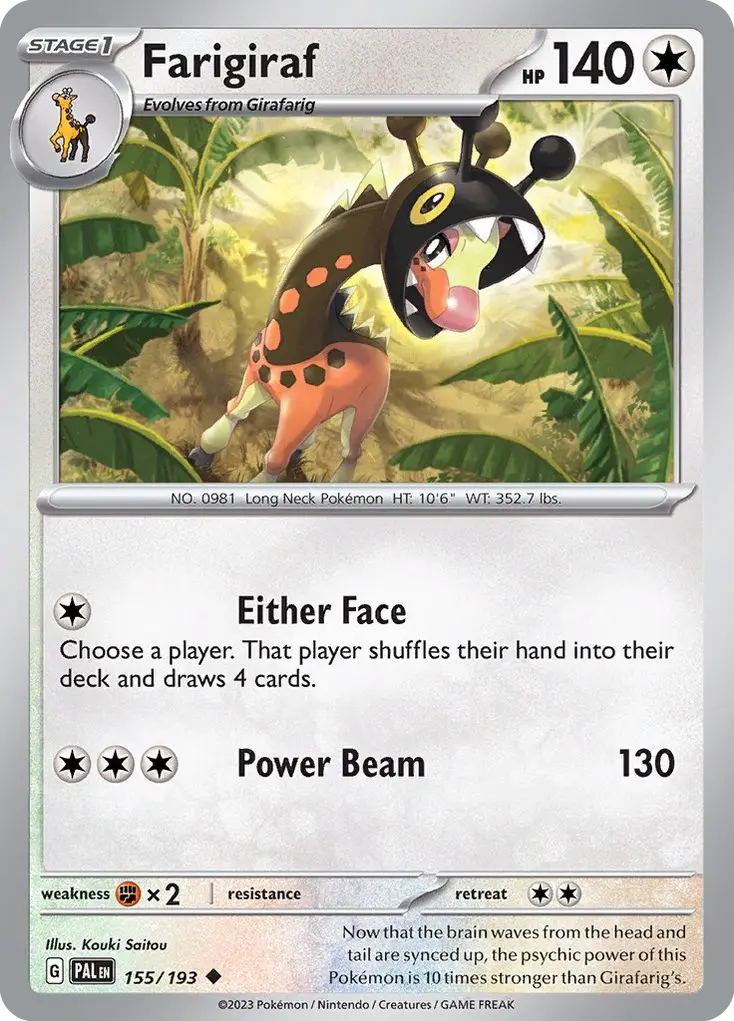 Farigiraf (Paldea Evolved) - Pokémon in TCG Land