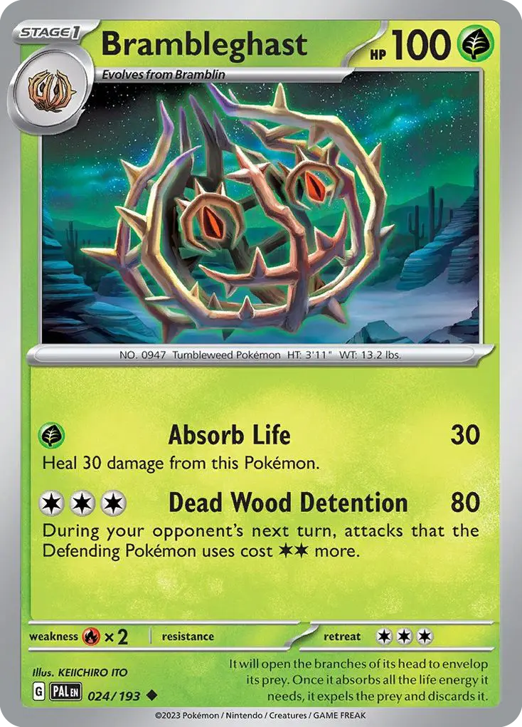 Brambleghast (Paldea Evolved) - Pokémon in TCG Land