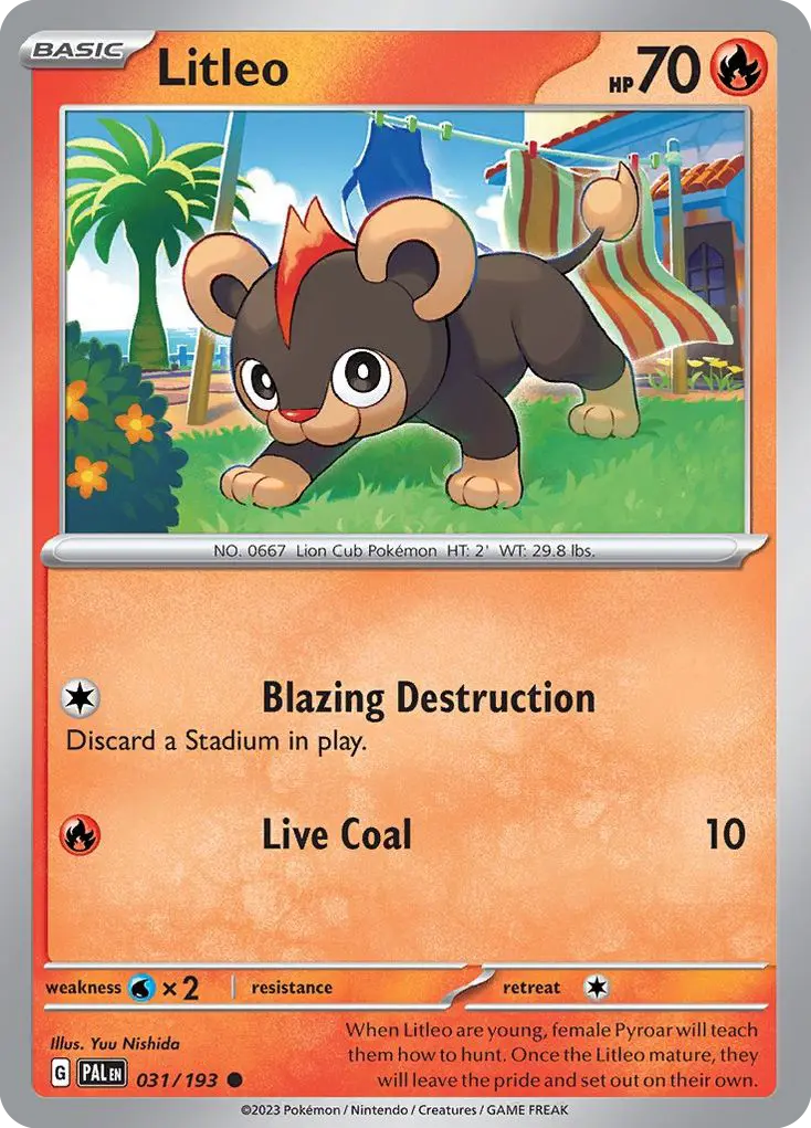 Litleo (Paldea Evolved) - Pokémon in TCG Land México