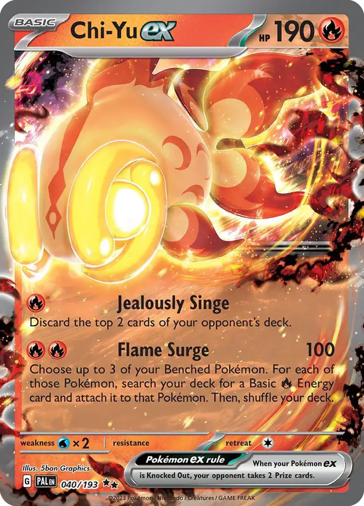 Chi-Yu ex (Paldea Evolved) - Pokémon in TCG Land