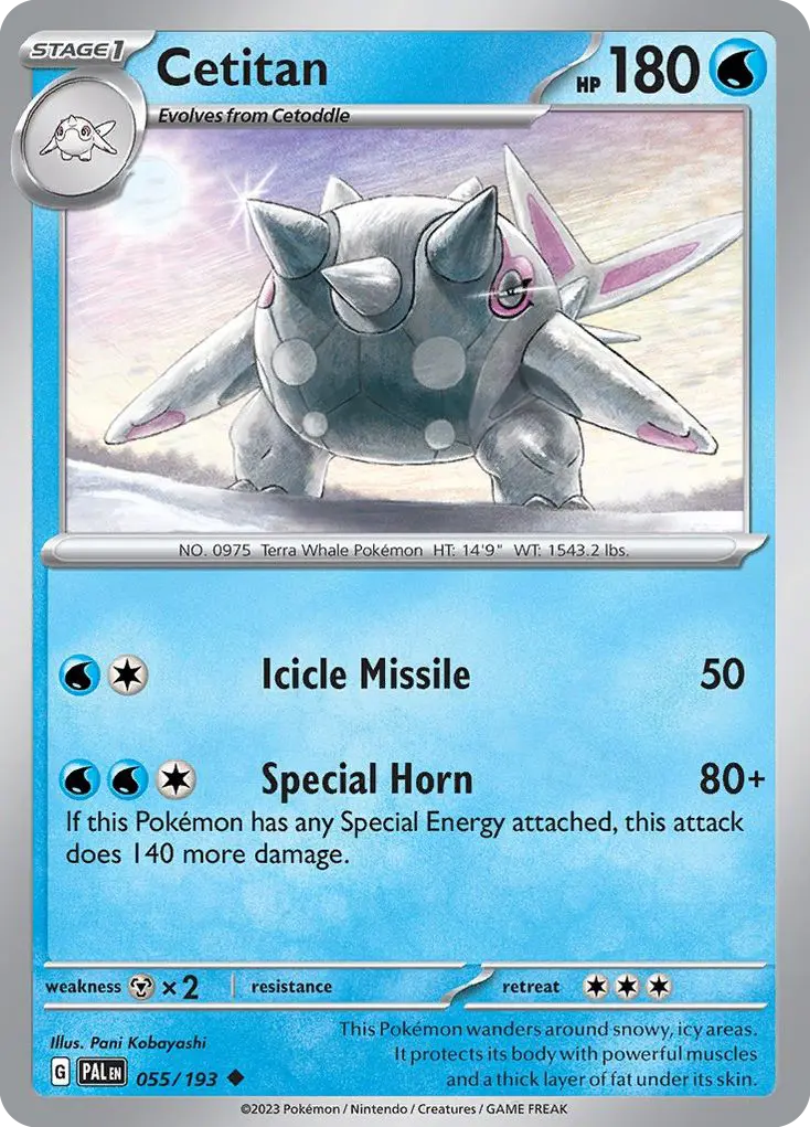 Cetitan (Paldea Evolved) - Pokémon in TCG Land México