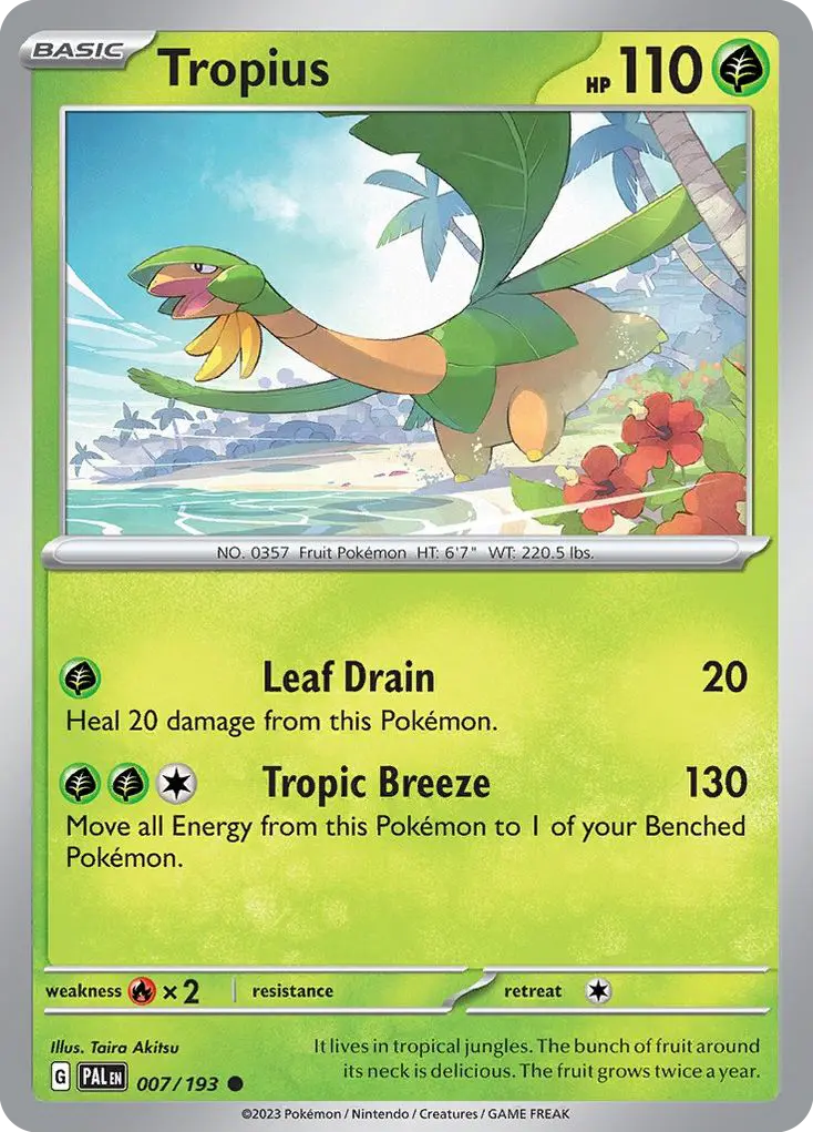Tropius (Paldea Evolved) - Pokémon in TCG Land